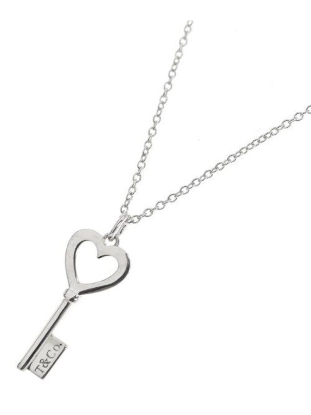 Tiffany & Co Heart Key Pendant New Necklace